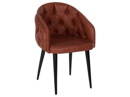 ΠΟΛΥΘΡΟΝΑ LORETTA HM9271.53 ΜΕ ΤΑΜΠΑ ΤΕΧΝΟΔΕΡΜΑ & ΞΥΛΙΝΑ ΜΑΥΡΑ ΠΟΔΙΑ 53x60x82Υεκ.