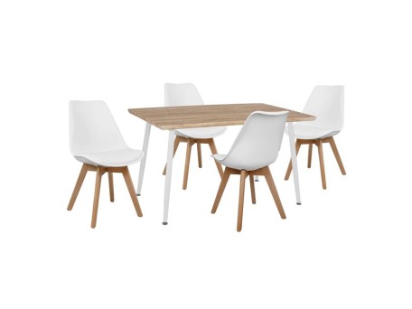 ΣΕΤ ΤΡΑΠΕΖΑΡΙΑΣ 5ΤΜΧ HM10350.02 ΤΡΑΠΕΖΙ 120x70x76,5 cm & ΚΑΡΕΚΛΕΣ VEGAS