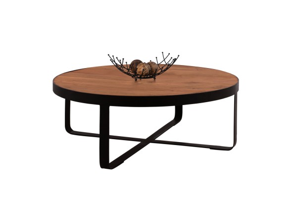 ΤΡΑΠΕΖΙ ΣΑΛΟΝΙΟΥ ATHARVA ΑΠΟ ΜΑΣΙΦ ΞΥΛΟ ΑΚΑΚΙΑΣ HM8461.11 Φ100x36Υ εκ.