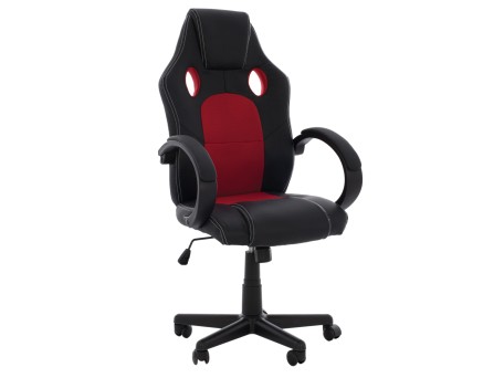 ΚΑΡΕΚΛΑ ΓΡΑΦΕΙΟΥ GAMING BUCKET HM1041.01 ΜΑΥΡΟPU+ΚΟΚΚΙΝΟ MESH 60x62x117 εκ.