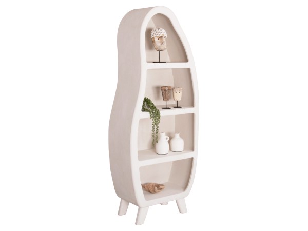 ΡΑΦΙΕΡΑ ΣΕΙΡΑ SANTORINI HM18067 MDF ΣΕ ΥΠΟΛΕΥΚΟ ΧΡΩΜΑ 80x38x196Υεκ.