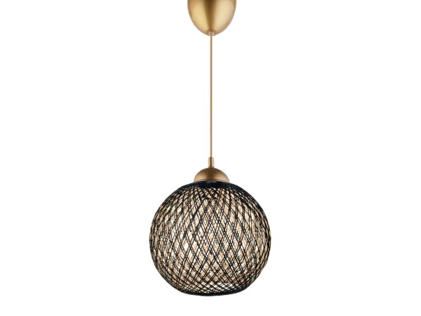 ΦΩΤΙΣΤΙΚΟ ΟΡΟΦΗΣ ΕΣΩΤΕΡΙΚΟΥ ΧΩΡΟΥ ΚΡΕΜΑΣΤΟ HM7352.03 ΑΠΟ ΣΧΟΙΝΙ ΜΑΥΡΟ ΜΠΕΖ Φ22x55Υ εκ.