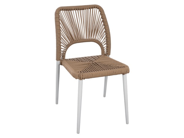 ΚΑΡΕΚΛΑ ΑΛΟΥΜΙΝΙΟΥ ΛΕΥΚΗ ΜΕ ΣΧΟΙΝΙ PE ΜΠΕΖ HM5770.01 45x63x82Υ εκ.