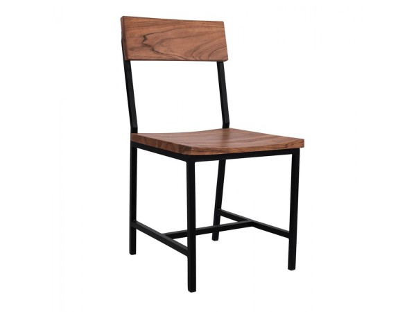 ΚΑΡΕΚΛΑ ΑΠΟ ΜΕΤΑΛΛΟ ΚΑΙ ΜΑΣΙΦ ΞΥΛΟ ΑΚΑΚΙΑΣ ΦΥΣΙΚΟ 45,5x43,5x85,5Υεκ.HM8179.11