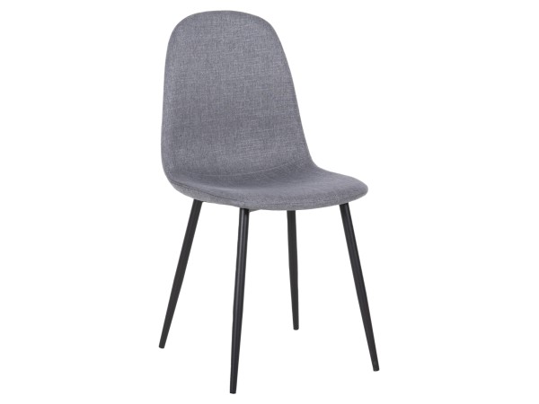 ΚΑΡΕΚΛΑ LEONARDO HM00100.26 ΥΦΑΣΜΑ ΓΚΡΙ & ΜΑΥΡΑ ΜΕΤΑΛ. ΠΟΔΙΑ 42x49,5x89Υεκ.