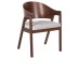 ΚΑΡΕΚΛΑ NERO HM9972 RUBBERWOOD ΣΕ ΚΑΡΥΔΙ-ΓΚΡΙ ΥΦΑΣΜΑ ΚΑΘΙΣΜΑ 56x56x78Yεκ.