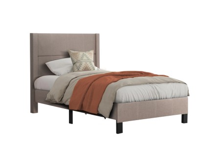 ΚΡΕΒΑΤΙ TRILLOP HM667.15 ΜΠΕΖ ΥΦΑΣΜΑ ΓΙΑ ΜΟΝΟ ΣΤΡΩΜΑ 120X200εκ.