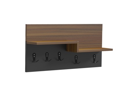 ΚΡΕΜΑΣΤΡΑ ΕΙΣΟΔΟΥ & ΡΑΦΙ NYDA HM18079.02 ΜΕΛΑΜΙΝΗ ΚΑΡΥΔΙ-ΜΑΥΡΟ 65x13.2x31Υεκ.