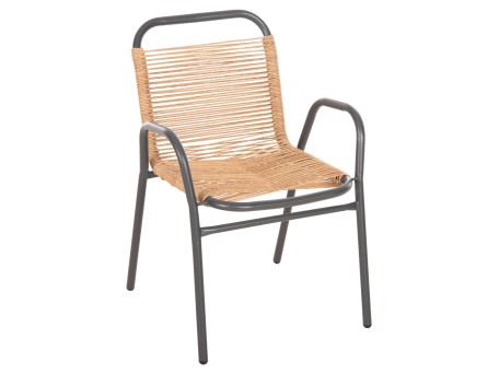 ΠΟΛΥΘΡΟΝΑ ΕΞ.ΧΩΡΟΥ AVRIL HM5968.02 ΜΕΤΑΛΛΟ ΓΚΡΙ- ΣΥΝΘ.RATTAN ΣΕ ΦΥΣΙΚΟ 54,5x56x78Υ εκ.