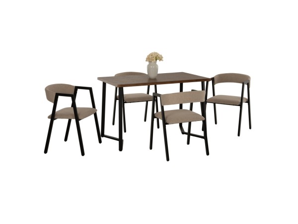 ΣΕΤ ΤΡΑΠΕΖΑΡΙΑΣ JAY 5ΤΜΧ HM9529.02 ΚΑΡΥΔΙ ΤΡΑΠΕΖΙ-ΜΠΕΖ ΚΑΡΕΚΛΕΣ 120x70x76Yεκ.