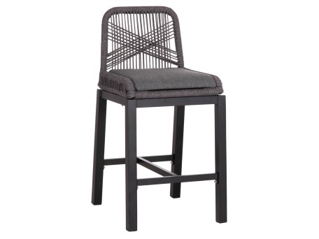 ΣΚΑΜΠΟ ΜΠΑΡ ΜΕΣ.ΥΨΟΥΣ HOWARD HM5791.23 ΜΑΥΡΟ ΑΛΟΥΜΙΝΙΟ--ΓΚΡΙ ΣΧΟΙΝΙ 47,5x55x94,5Υεκ.