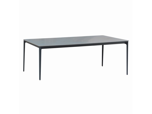 ΤΡΑΠΕΖΙ ΤΡΑΠΕΖΑΡΙΑΣ STAD HM6557.01 ΓΚΡΙ ΑΛΟΥΜΙΝΙΟ & SINTERED STONE TOP 180x90x75Υεκ