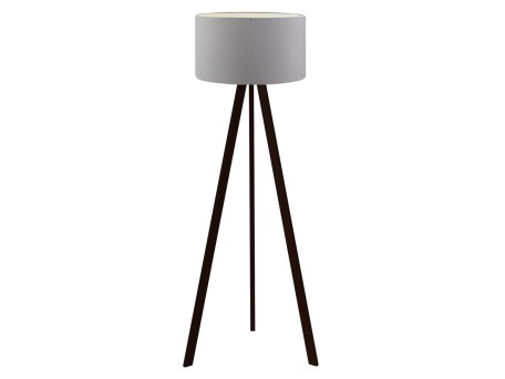 ΦΩΤΙΣΤΙΚΟ ΔΑΠΕΔΟΥ ΞΥΛΙΝΟ CRUZ  ΜΑΥΡΟ ΜΕ ΑΣΗΜΙ ΚΑΠΕΛΟ HM7578.06 Φ38x140 εκ.