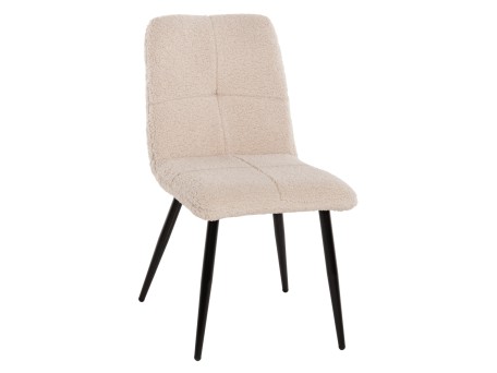 ΚΑΡΕΚΛΑ SHELLY HM8590.02 ΛΕΥΚΟ TEDDY ΥΦΑΣΜΑ ME ΜΕΤΑΛΛΙΚΑ ΜΑΥΡΑ ΠΟΔΙΑ 48x64x87Yεκ.