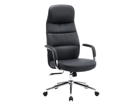 ΚΑΡΕΚΛΑ ΓΡΑΦΕΙΟΥ TEETER HM18355.01 ΜΑΥΡΟ PU ΔΕΡΜΑ--ΒΑΣΗ ΧΡΩΜΙΟΥ 67x66x121Υεκ