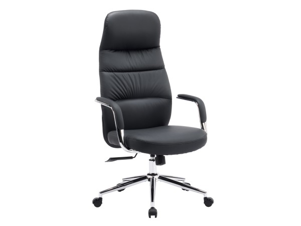 ΚΑΡΕΚΛΑ ΓΡΑΦΕΙΟΥ TEETER HM18355.01 ΜΑΥΡΟ PU ΔΕΡΜΑ--ΒΑΣΗ ΧΡΩΜΙΟΥ 67x66x121Υεκ