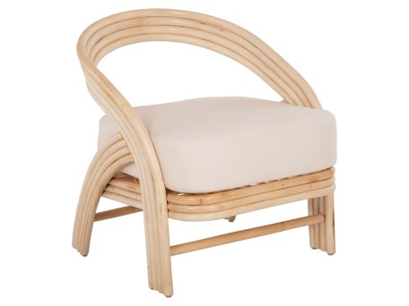 ΠΟΛΥΘΡΟΝΑ DONITA HM9838 RATTAN ΦΥΣΙΚΟ ΜΕ ΛΕΥΚΟ ΜΑΞΙΛΑΡΙ 67x74x78Υεκ.