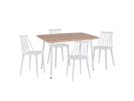 ΣΕΤ ΤΡΑΠΕΖΑΡΙΑΣ ΕΣ.ΧΩΡΟΥ 5ΤΜΧ PALOMA HM11389 ΛΕΥΚΟ-SONAMA MDF TOP