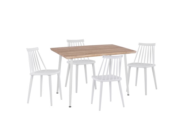 ΣΕΤ ΤΡΑΠΕΖΑΡΙΑΣ ΕΣ.ΧΩΡΟΥ 5ΤΜΧ PALOMA HM11389 ΛΕΥΚΟ-SONAMA MDF TOP