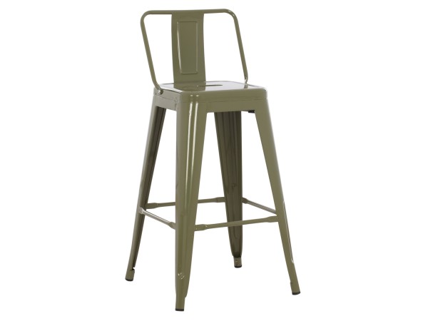 ΣΚΑΜΠΟ ΜΕΣΑΙΟΥ ΥΨΟΥΣ ΜΕΤΑΛΛΙΚΟ MELITA ΣΕ DARK OLIVE GREEN HM8574.03 42x42x98 cm.