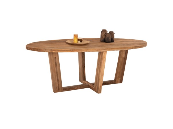 ΤΡΑΠΕΖΙ ΤΡΑΠΕΖΑΡΙΑΣ CARIB HM9560 ΟΒΑΛ ΑΝΑΚΥΚΛΩΜΕΝΟ ΤΕΑΚ 250x110x78Υεκ.