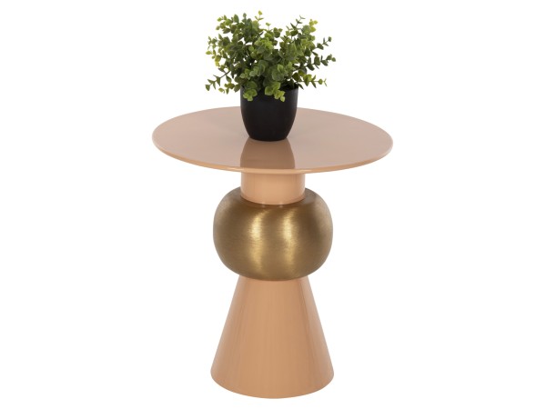 ΒΟΗΘΗΤΙΚΟ ΤΡΑΠΕΖΑΚΙ PATNA HM4235.08 ΜΕΤΑΛΛΟ ΣΕ ΣΟΜΟΝ-ΧΡΥΣΟ Φ40,5x43Υεκ