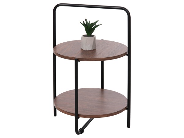 ΒΟΗΘΗΤΙΚΟ ΤΡΑΠΕΖΙ SYLO HM9618.02 MDF ΣΕ ΚΑΡΥΔΙ-ΜΑΥΡΟ ΜΕΤΑΛΛΟ Φ44x66Υεκ.