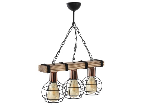 ΦΩΤΙΣΤΙΚΟ ΟΡΟΦΗΣ 3-ΦΩΤΟ ΜΕ ΞΥΛΟ ΚΑΙ ΜΕΤΑΛΛΙΚΑ ΠΛΕΓΜΑΤΑ 50x16x65Yεκ.HM7682.01