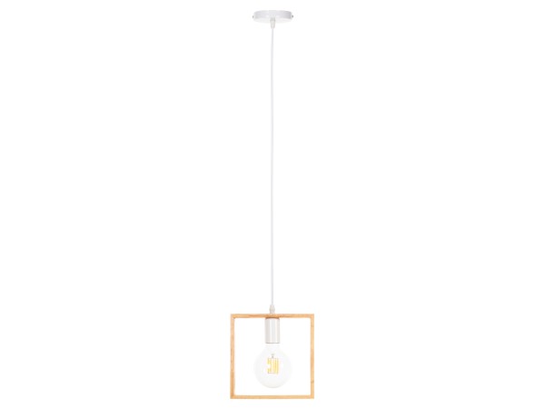 ΦΩΤΙΣΤΙΚΟ ΟΡΟΦΗΣ ΚΡΕΜΑΣΤΟ HM4071 ΞΥΛΙΝΟ TΕΤΡΑΓΩΝΟ ΚΑΠΕΛΟ-ΛΕΥΚΟ ΚΑΛΩΔΙΟ 20Χ125Υ