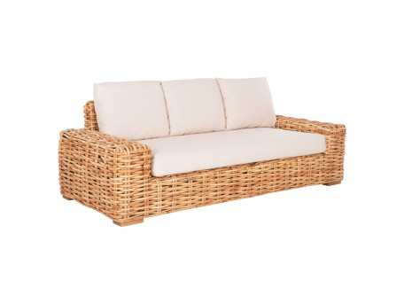 ΚΑΝΑΠΕΣ ΤΡΙΘΕΣΙΟΣ ΕΞ.ΧΩΡΟΥ TROPEL HM9808 ΞΥΛΟ MANGO-RATTAN ΦΥΣΙΚΟ-ΛΕΥΚΑ ΜΑΞΙΛΑΡΙΑ 216x88x85Υεκ