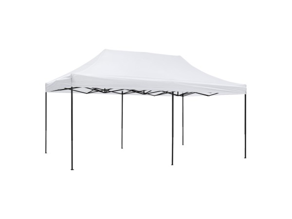 ΚΙΟΣΚΙ/GAZEBO MATTHEW HM6312 ΠΤΥΣΣΟΜΕΝΟ-ΣΚΕΛΕΤΟΣ ΜΕΤΑΛ.ΜΑΥΡΟΣ-ΛΕΥΚΟ ΥΦΑΣΜΑ 3x6x3,10Yμ
