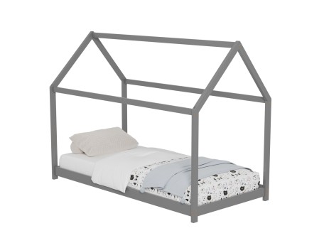 ΚΡΕΒΑΤΙ ΠΑΙΔΙΚΟ PEPE HM677.05 τ.MONTESSORI ΞΥΛΟ ΠΕΥΚΟ ΓΚΡΙ- 190x90εκ