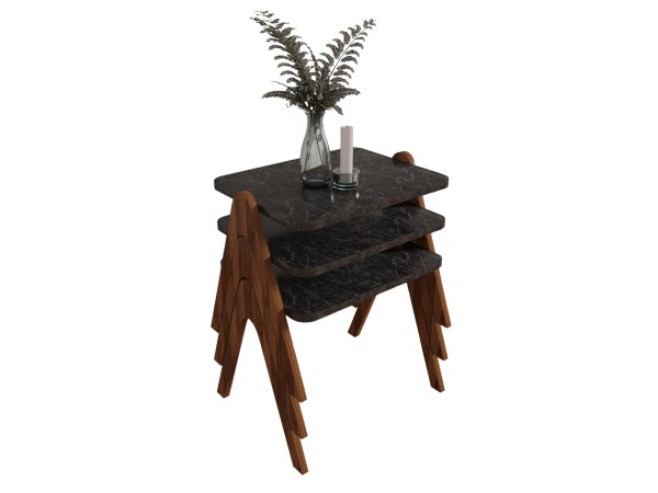 ΣΕΤ 3ΤΜΧ ΒΟΗΘΗΤΙΚΑ ΤΡΑΠΕΖΑΚΙΑ REACHER HM18176.02 ΜΕΛΑΜΙΝΗ ΣΕ ΚΑΡΥΔΙ-ΜΑΥΡΟ ΜΑΡΜΑΡΟ 40x30x40Υεκ. ΣΕΤ 3ΤΜΧ ΒΟΗΘΗΤΙΚΑ ΤΡΑΠΕΖΑΚΙΑ REACHER HM18176.02 ΜΕΛΑΜΙΝΗ ΣΕ ΚΑΡΥΔΙ-ΜΑΥΡΟ ΜΑΡΜΑΡΟ 40x30x40Υεκ.