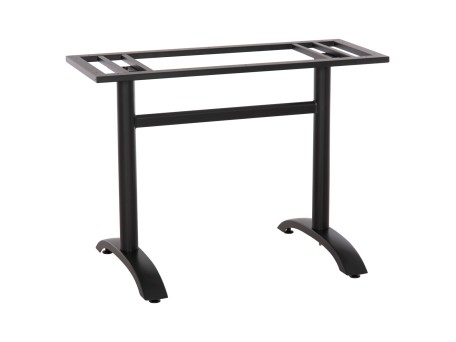 ΒΑΣΗ ΤΡΑΠΕΖΙΟΥ ΜΕΤΑΛΛΙΚΗ ΔΙΠΛΗ HM461.11 ΜΑΥΡΗ ΜΑΤ ΜΕ ΡΕΓΟΥΛΑΤΟΡΟΥΣ 100Χ40Χ73Υεκ.