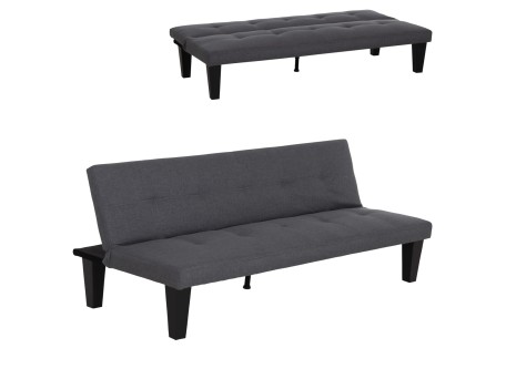 ΚΑΝΑΠΕΣ ΚΡΕΒΑΤΙ 2-ΘΕΣΙΟΣ KORO HM3304.01 ΓΚΡΙ PU ΔΕΡΜΑ 165x75x64Υεκ