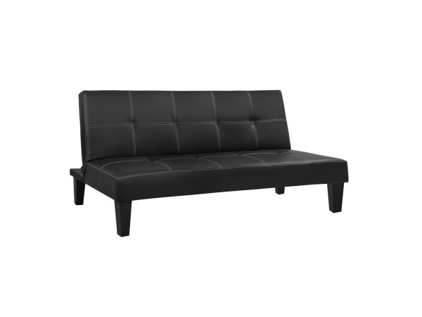 ΚΑΝΑΠΕΣ ΚΡΕΒΑΤΙ 3Θ HM3002.02 ΜΑΥΡΟΣ PU ΜΕ ΓΑΖΙΑ 186x90x82