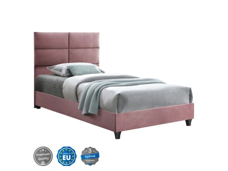 ΚΡΕΒΑΤΙ MILO ΑΠΟ ΒΕΛΟΥΔΟ ΣΑΠΙΟ ΜΗΛΟ HM652.12 ΓΙΑ ΣΤΡΩΜΑ 90x200 εκ.