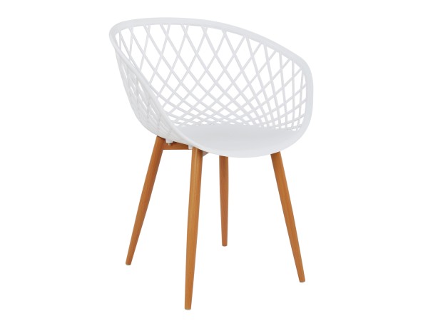 ΠΟΛΥΘΡΟΝΑ ΠΟΛΥΠΡΟΠΥΛΕΝΙΟΥ ΛΕΥΚΗ ΜΕ ΜΕΤΑΛΛΙΚΑ ΠΟΔΙΑ ΑΠΟΜΙΜΗΣΗ ΞΥΛΟΥ ARIADNE HM8001.01 62,5x56x80 εκ.