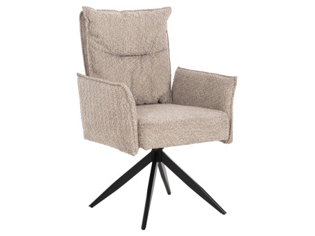 ΠΟΛΥΘΡΟΝΑ ΤΡΑΠΕΖΑΡΙΑΣ ZORIN HM9846.07 ΣΚΟΥΡΟ ΜΠΕΖ ΥΦΑΣΜΑ-ΜΑΥΡΑ ΜΕΤΑΛΛΙΚΑ ΠΟΔΙΑ 64x66x94,5Υεκ.