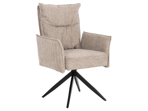 ΠΟΛΥΘΡΟΝΑ ΤΡΑΠΕΖΑΡΙΑΣ ZORIN HM9846.07 ΣΚΟΥΡΟ ΜΠΕΖ ΥΦΑΣΜΑ-ΜΑΥΡΑ ΜΕΤΑΛΛΙΚΑ ΠΟΔΙΑ 64x66x94,5Υεκ.