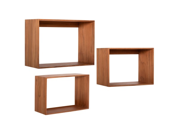 ΡΑΦΙΕΡΑ CHENGIS HM9830 3ΤΜΧ ΞΥΛΟ TEAK ΣΕ ΦΥΣΙΚΟ ΧΡΩΜΑ 60x20x38Υεκ