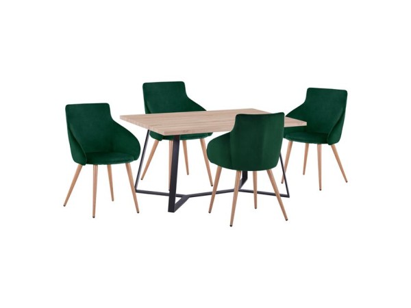 ΣΕΤ ΤΡΑΠΕΖΑΡΙΑΣ HM11182 5ΤΜΧ ΤΡΑΠΕΖΙ ALDWIN MDF & ΚΑΡΕΚΛΕΣ IVY ΚΥΠΑΡΙΣΣΙ ΒΕΛΟΥΔΟ