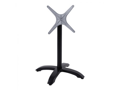 ΒΑΣΗ ΑΛΟΥΜΙΝΙΟΥ ΠΤΥΣΣΟΜΕΝΗ HM469.01 ΜΑΥΡΟ ΜΑΤ 66Χ66Χ72Υεκ. ΜΕ ΣΤΑΥΡΟ 48Χ48εκ.