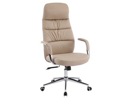 ΚΑΡΕΚΛΑ ΓΡΑΦΕΙΟΥ TEETER HM18355.02 ΜΠΕΖ PU ΔΕΡΜΑ--ΒΑΣΗ ΧΡΩΜΙΟΥ 67x66x121Υεκ