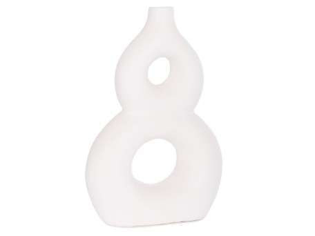 ΕΠΙΤΡΑΠΕΖΙΟ ΔΙΑΚΟΣΜΗΤΙΚΟ ΒΑΖΟ FIORIN HM4666.02S ΤΕΡΑΚΟΤΑ ΣΕ ΛΕΥΚΟ--21x7.5x31Υεκ.