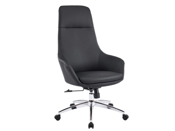 ΚΑΡΕΚΛΑ ΓΡΑΦΕΙΟΥ BEKKER HM18359.01 ΜΑΥΡΟ PU ΔΕΡΜΑ--ΒΑΣΗ ΧΡΩΜΙΟΥ 67x67x126Υεκ