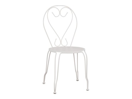 ΚΑΡΕΚΛΑ ΜΕΤΑΛΛΙΚΗ AMORE ΛΕΥΚΗ 42x48x90 εκ. HM5007.12