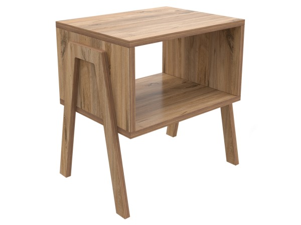 ΚΟΜΟΔΙΝΟ JAKE HM18182.04 ΜΕΛΑΜΙΝΗ ΣΕ ΦΥΣΙΚΟ ΞΥΛΟΥ 48x35x49Υεκ.
