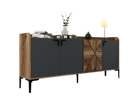 ΜΠΟΥΦΕΣ ΜΕΛΑΜΙΝΗΣ ΚΑΡΥΔΙ ΚΑΙ ΑΝΘΡΑΚΙ 180x35x78Yεκ. HM9433.01