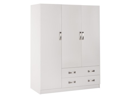 ΝΤΟΥΛΑΠΑ 3ΦΥΛΛΗ CARLY HM384.05 ΜΕ ΔΥΟ ΣΥΡΤΑΡΙΑ ΛΕΥΚΗ 150X55Χ180Υεκ.